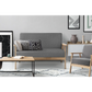 Fabric Sofa Chair 2-Seater Grey - Bar Stools & Chairs