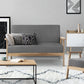 Fabric Sofa Chair 2-Seater Grey - Bar Stools & Chairs