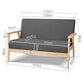 Fabric Sofa Chair 2 Seater Grey bar stools chairs