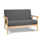 Fabric Sofa Chair 2 Seater Grey couch bar
