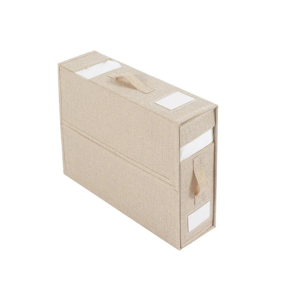 Fabric Storage Box Set Bedding Organizer Closet Blanket