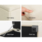 Storage ottoman large with bedroom faux linen foot stool