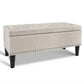 Fabric Storage Ottoman Taupe bedroom 259