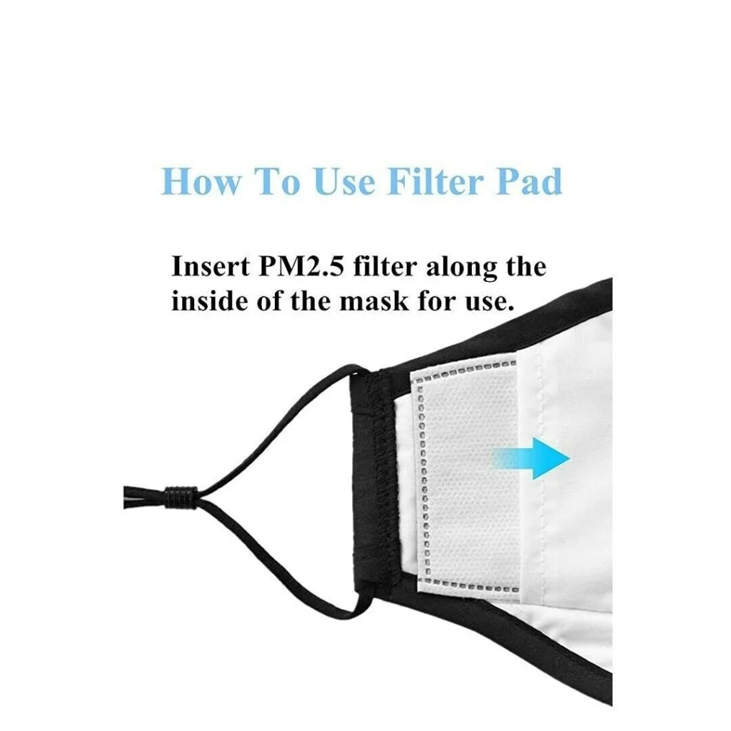 Face Mask Reusable Cotton Cloth Fabric w 2 Pm2.5 Perfect