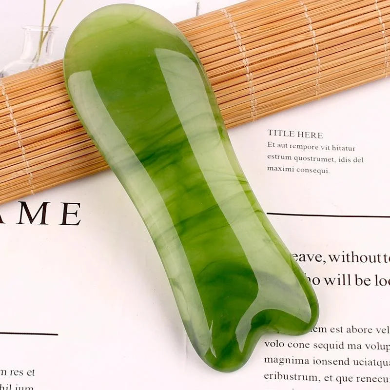 Facial Massage Stick For Beauty Salon Green Resin Scraping