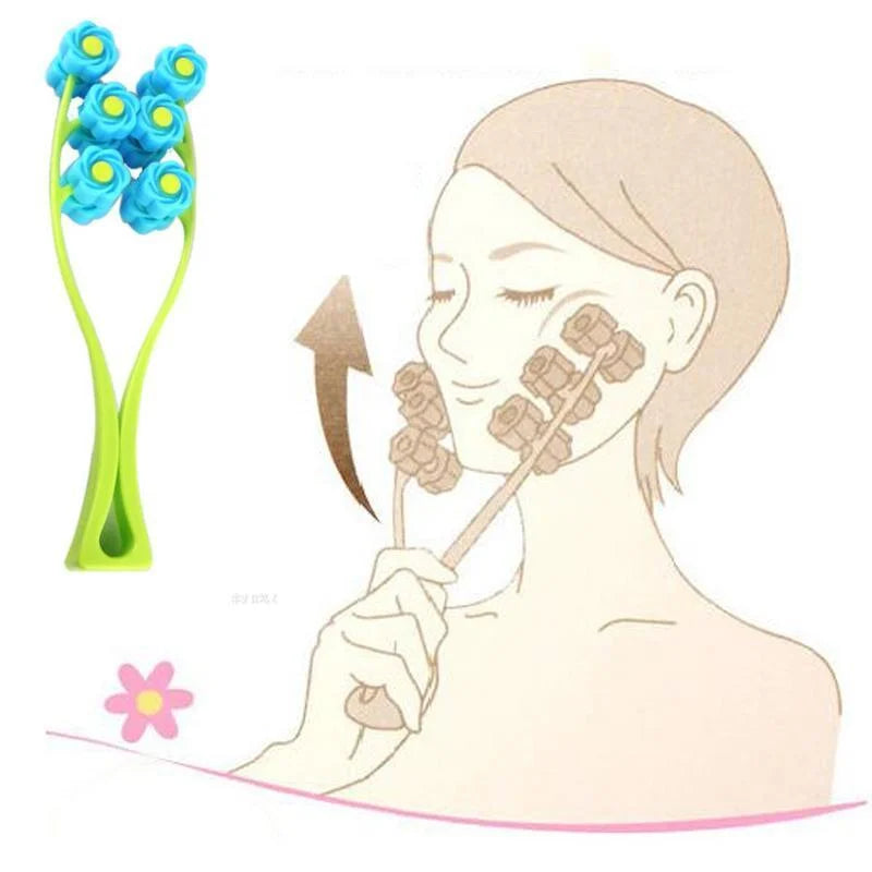 Facial Roller Massager For Double Chin Beauty Tool - Pink
