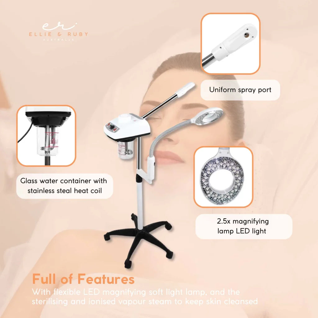 Facial Steamer and Magnifying Lamp 2in1 Beauty Machine Face