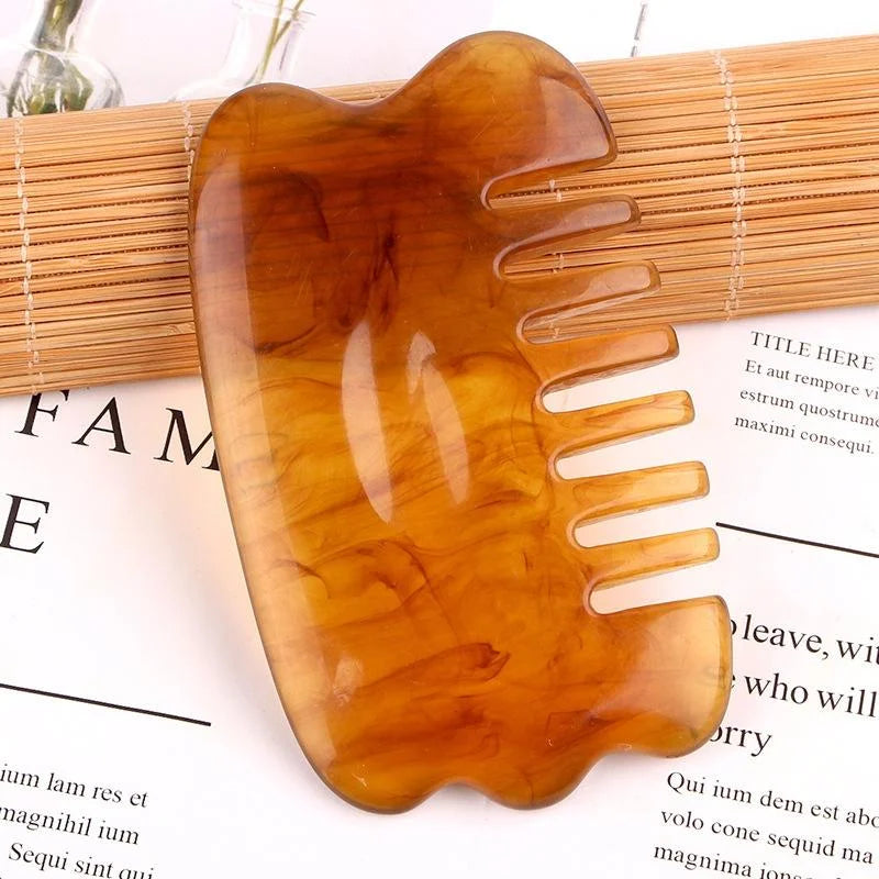 Facial Tendon Stick For Massage And Acupuncture Amber Comb