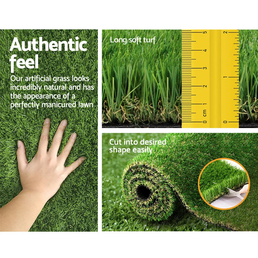 Fake Grass Synthetic 30mm 0.95mx10m 9.5sqm Turf 4-Coloured