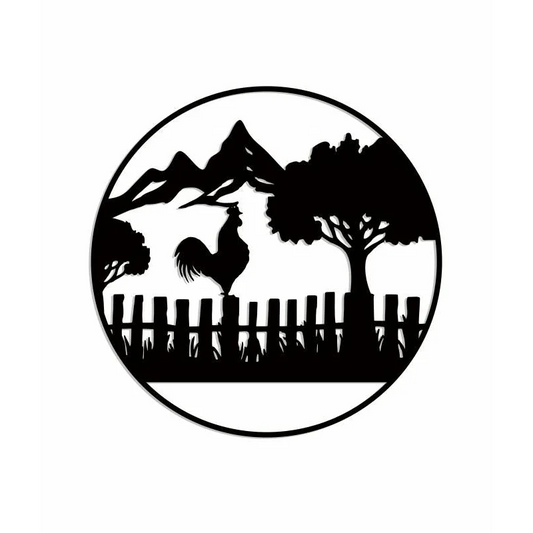 Farm Fence Wall Art 99x99cm - Pet Care > Farm Supplies >