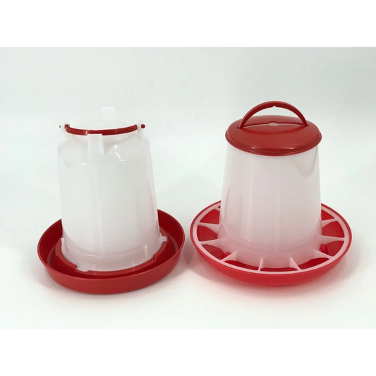 Farm Poultry Bird Chicken Water Drinker 3L & 3kg Food Grain