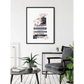 Fashion Book Canvas Wall Art Black Frame 60cm x 90cm