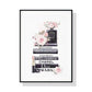 Fashion Book Canvas Wall Art Black Frame 70cm x 100cm
