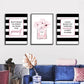 Fashion Prints Wall Art Canvas 80cmx120cm 3 Sets Black