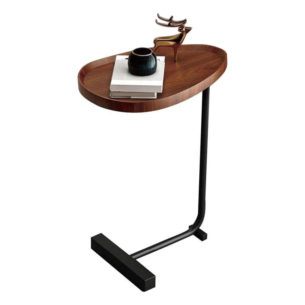 Fashion Snack Side Table C Shaped End Table for Sofa Couch