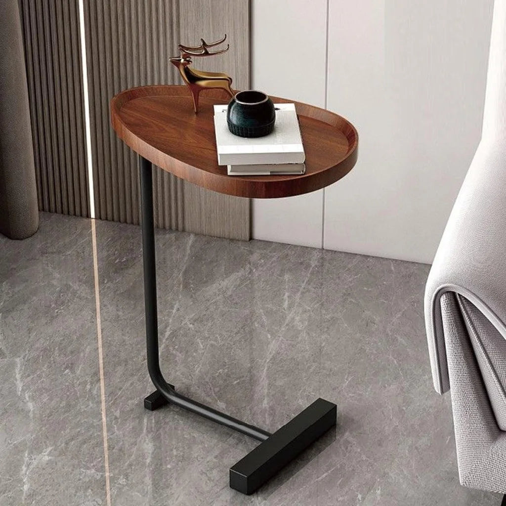 Fashion Snack Side Table C Shaped End Table for Sofa Couch