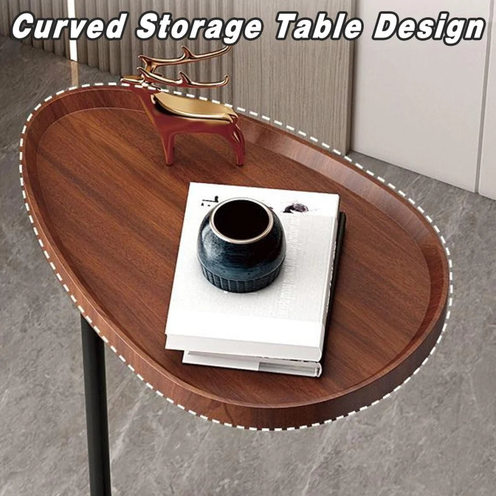 Fashion Snack Side Table C Shaped End Table for Sofa Couch