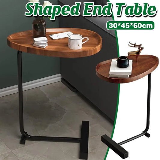 Fashion Snack Side Table C Shaped End Table for Sofa Couch