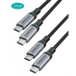 Fast Charging USB-C Braided Cable 100W 1.8M 2 Pack