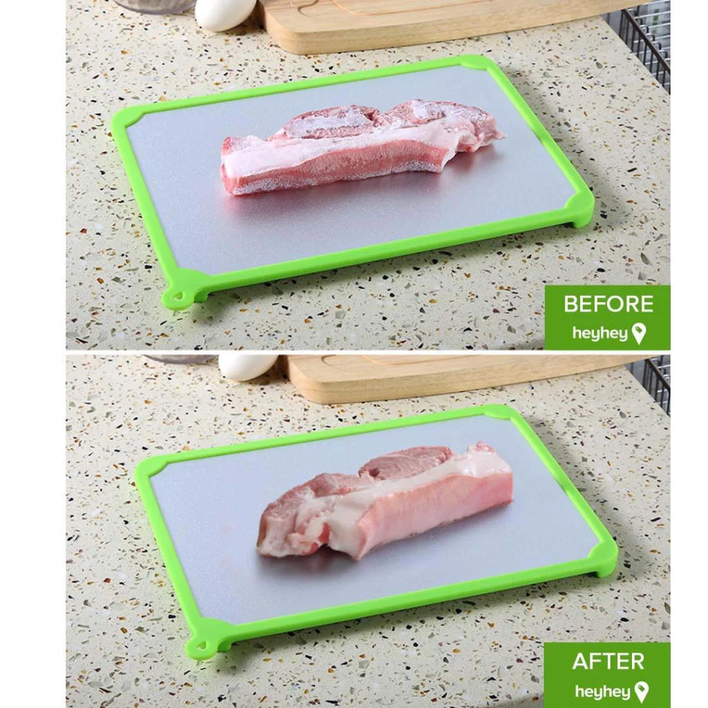 Fast Defrosting Tray Set Premium 2X Kitchen Safe Frozen Food Defroster