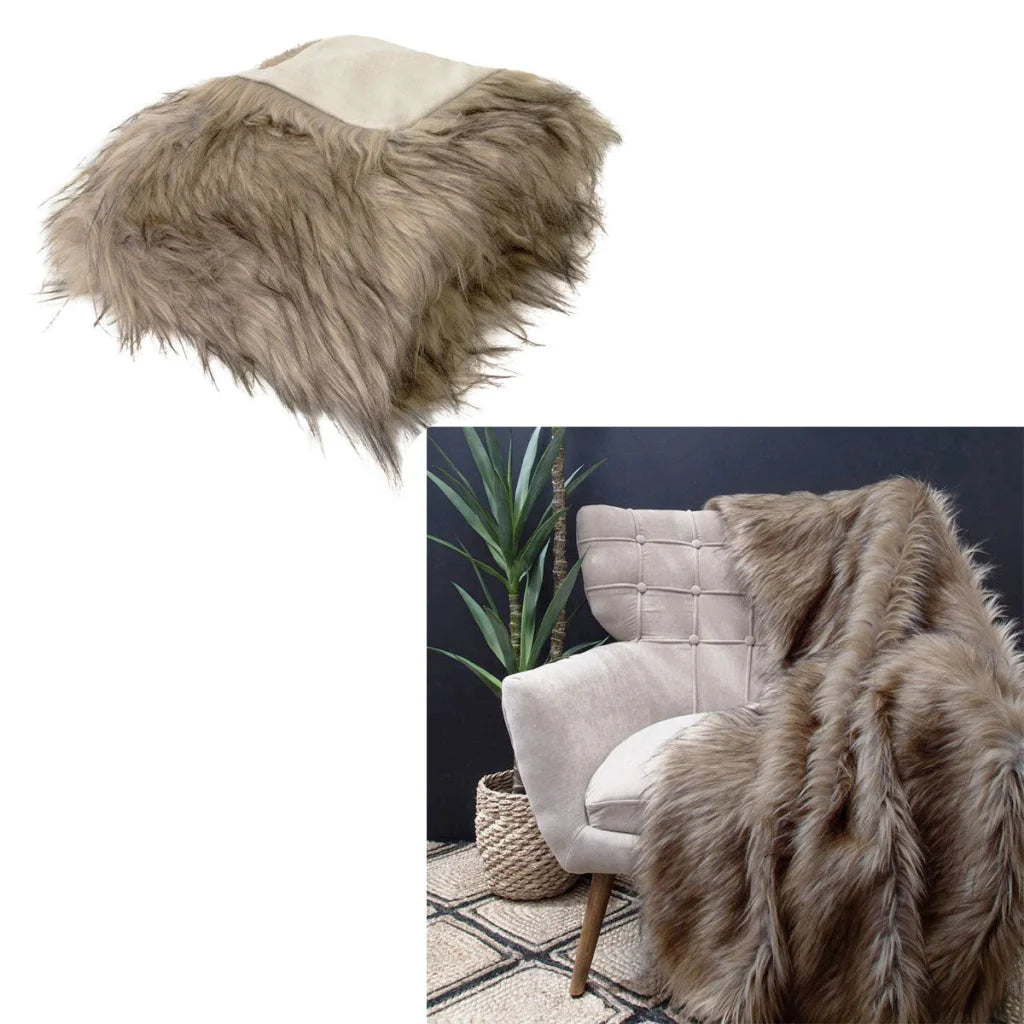 Faux Fur Throw J Elliot Home Elk Luxury 130x160 cm - Home &