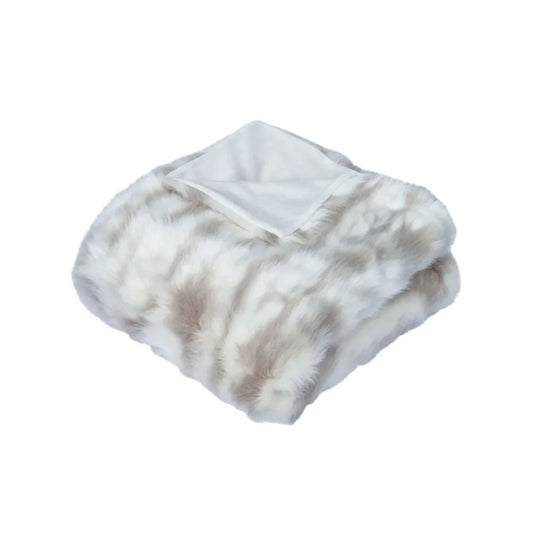 Faux Fur Throw Rug J Elliot Home Lynx Wild Cat 130 x 160 cm