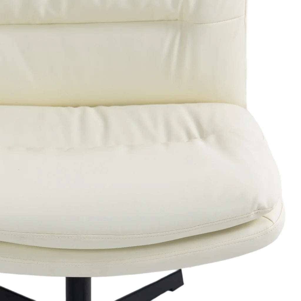 Faux Leather Home Office Chair - Beige - Furniture