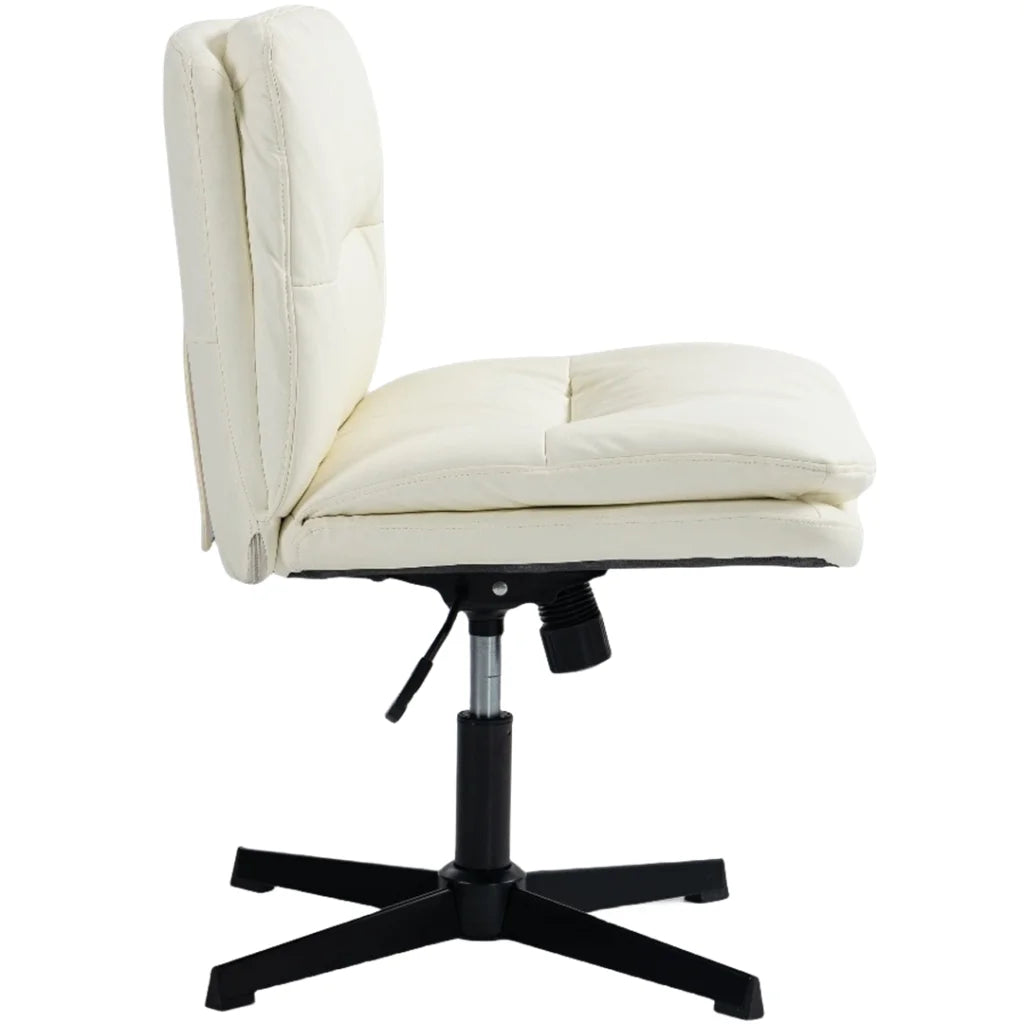 Faux Leather Home Office Chair - Beige - Furniture