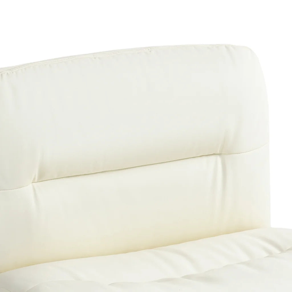 Faux Leather Home Office Chair - Beige - Furniture