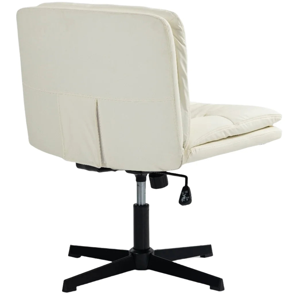 Faux Leather Home Office Chair - Beige - Furniture