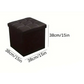 Faux Leather Storage Ottoman - Black 55L - Furniture