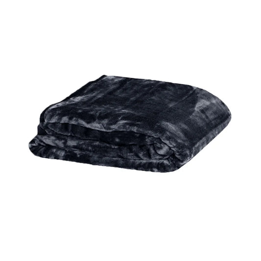 Faux Mink Blanket 375gsm 1 Ply Solid Queen 200x240cm