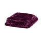 Faux Mink Blanket 375gsm 1 Ply Solid Queen 200x240cm Plum