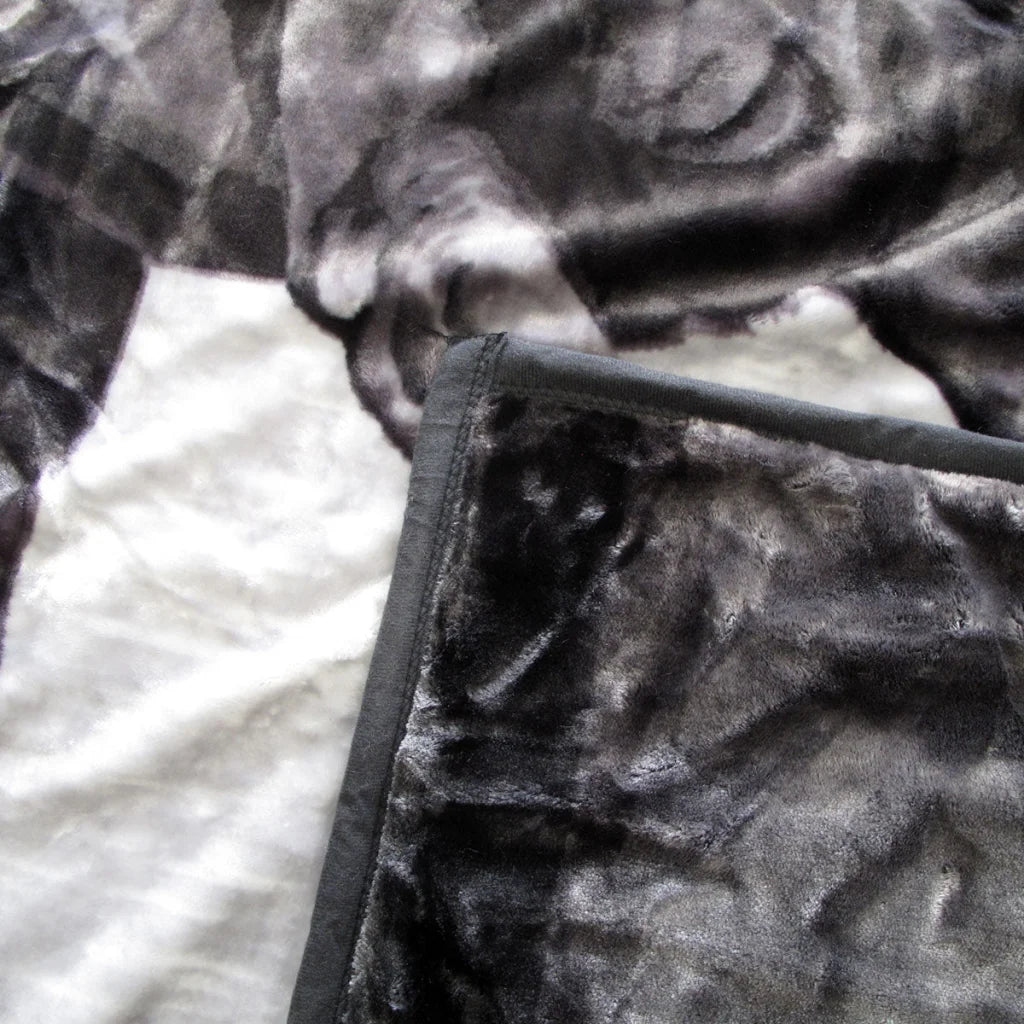 Faux Mink Blanket 675gsm 2 Ply 3D Print Queen 200x240cm