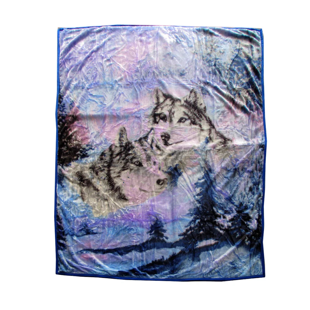 Faux Mink Blanket 675gsm 2 Ply 3D Print Queen 200x240cm