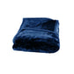 Faux Mink Blanket 675gsm 2 Ply Solid Queen 200x240cm Navy