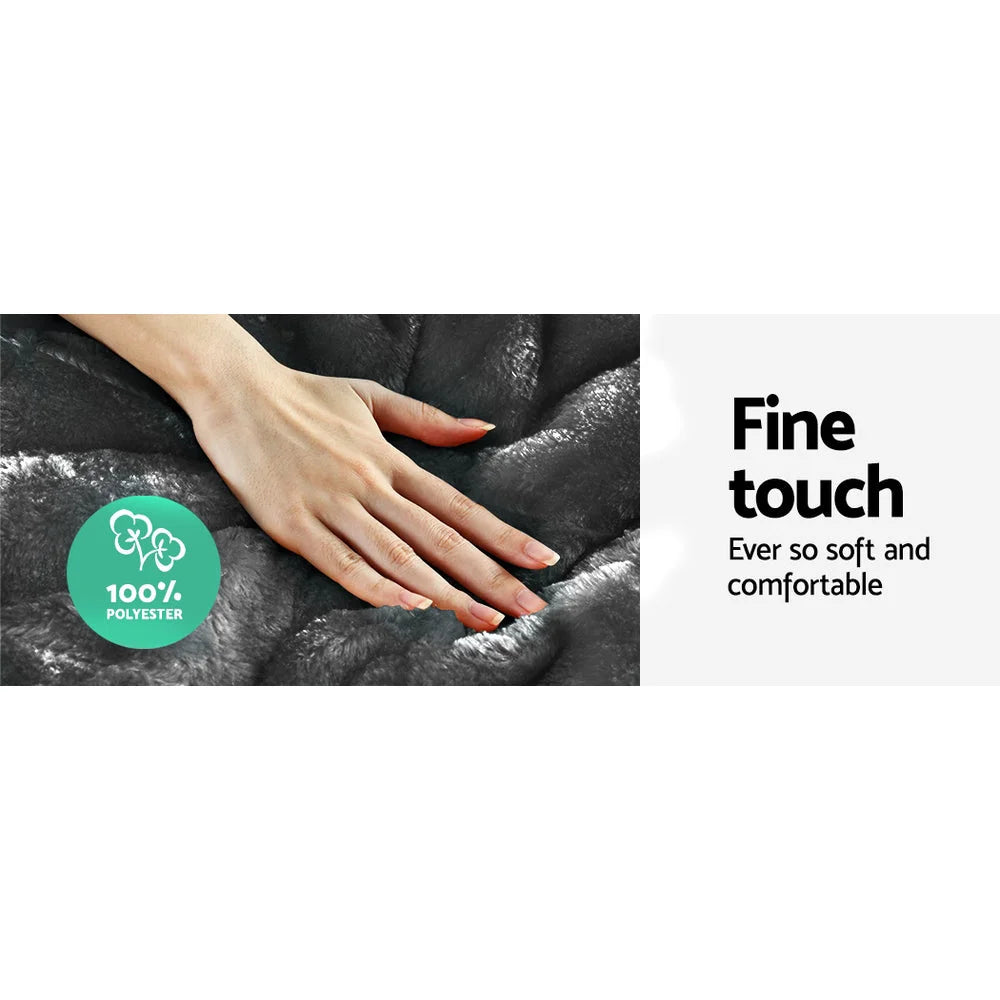 Faux Mink Quilt Comforter Throw Blanket Doona Bedding