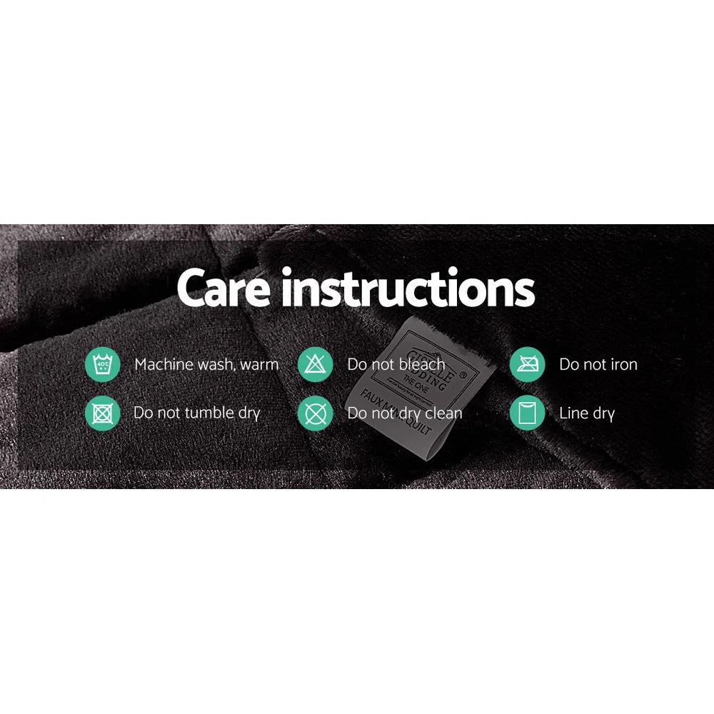 Faux Mink Quilt Comforter Throw Blanket Doona Bedding