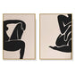Female Figure Wall Art Canvas 90cmx135cm 2 Sets Gold Frame