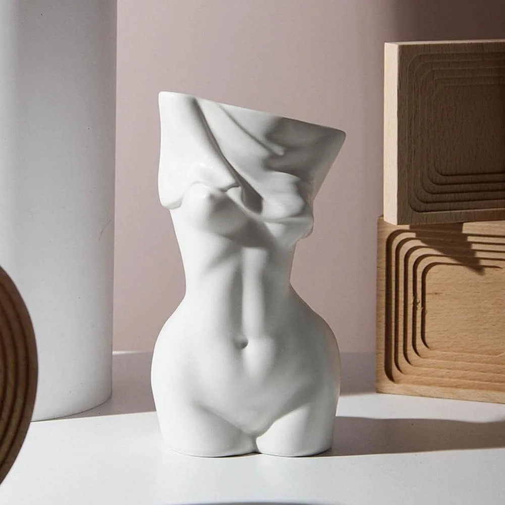 Feminine Body Vase Ceramic Home Decor - Home & Garden >