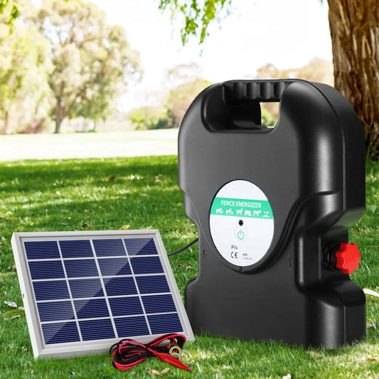 Fence Energiser Solar Powered 20km with 1 2j Homemygarden