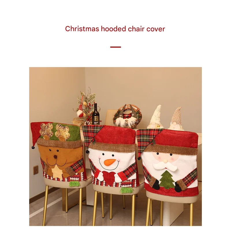 Festive Christmas Dining Chair Covers | Santa Snowman &
