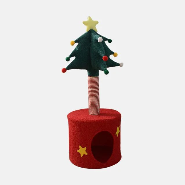 Festive Christmas Tree Cat Scratcher & Condo | 2-in-1 Sisal