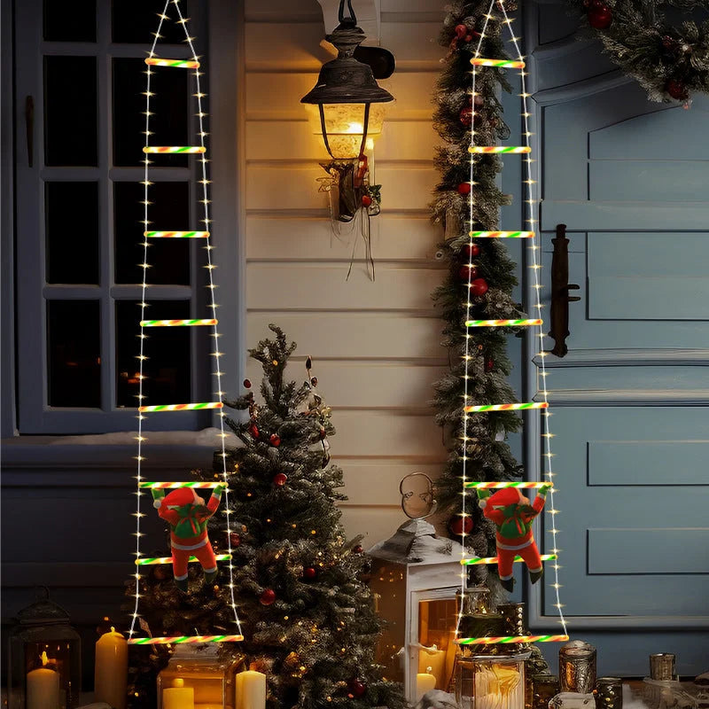 Festive Climbing Santa LED Ladder Light - USB Powered