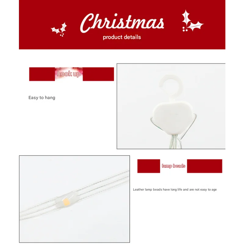 Festive Climbing Santa LED Ladder Light - USB Powered