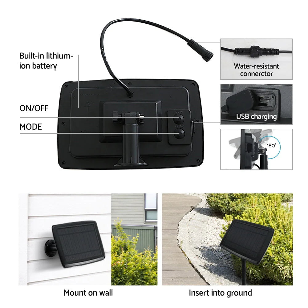 Festoon String Lights 17M Solar Wedding Party Waterproof