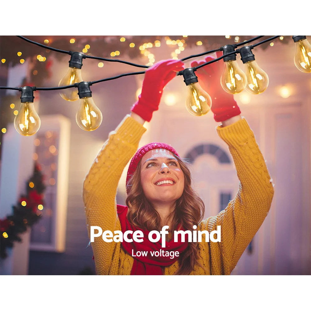 Festoon String Lights 59M LED Outdoor Wedding Party Garden