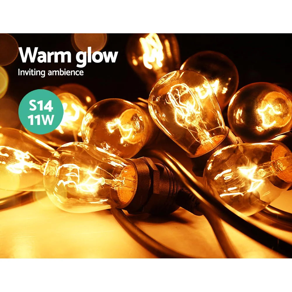 Festoon String Lights 74m Christmas Bulbs Party Wedding