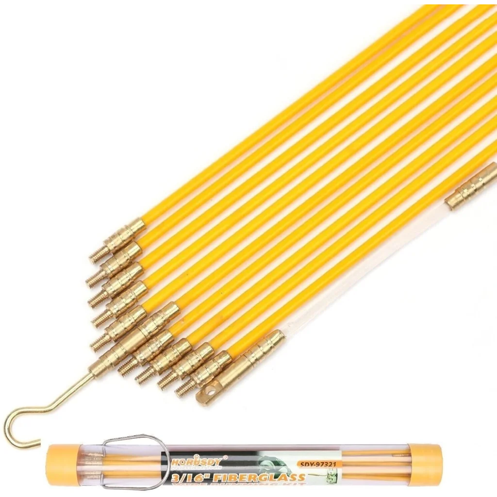 Fibreglass Push Pull Rods 3.3m x 4mm Electricians Cable