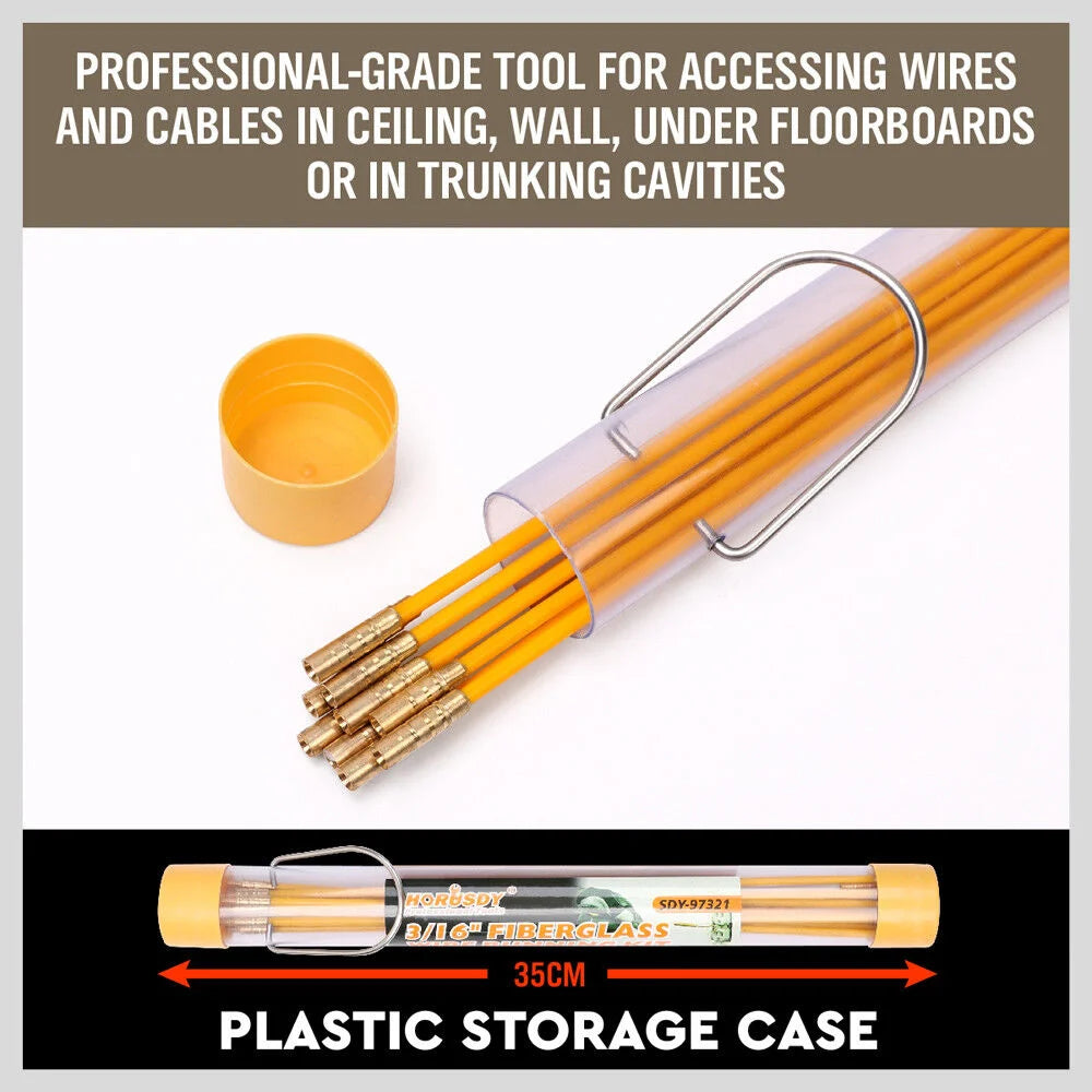 Fibreglass Push Pull Rods 3.3m x 4mm Electricians Cable